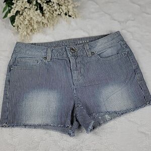 ‎LC LAUREN CONRAD Pin Striped Jean Shorts